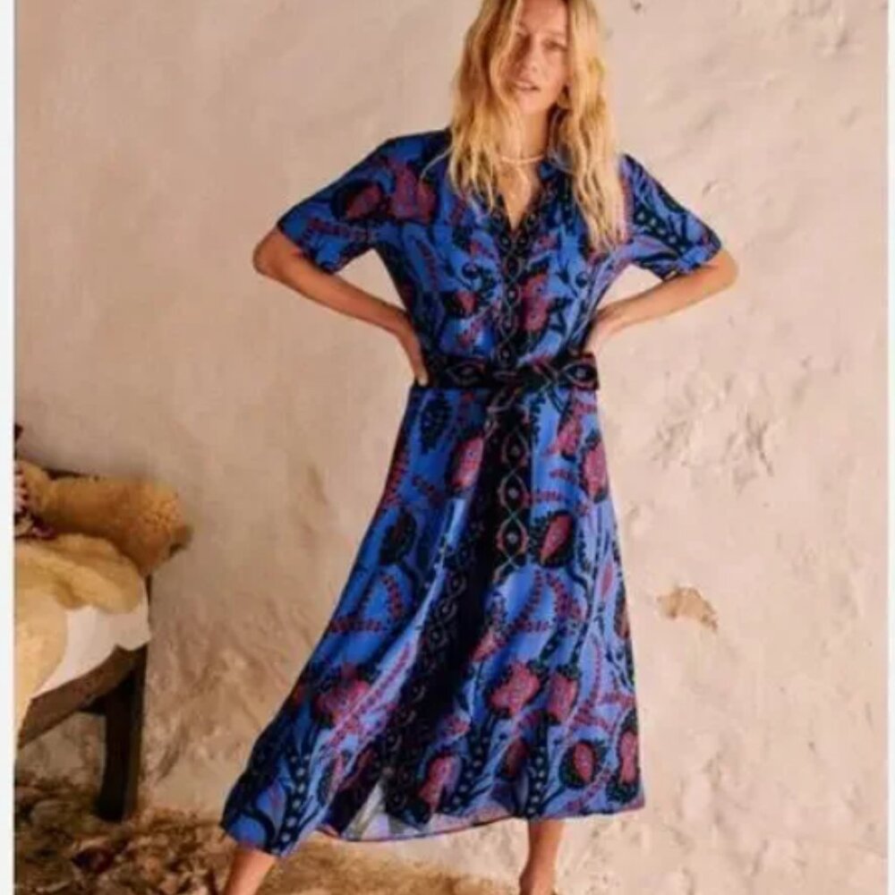Sézane Adèle Dress — Atla Blue (Size 6)